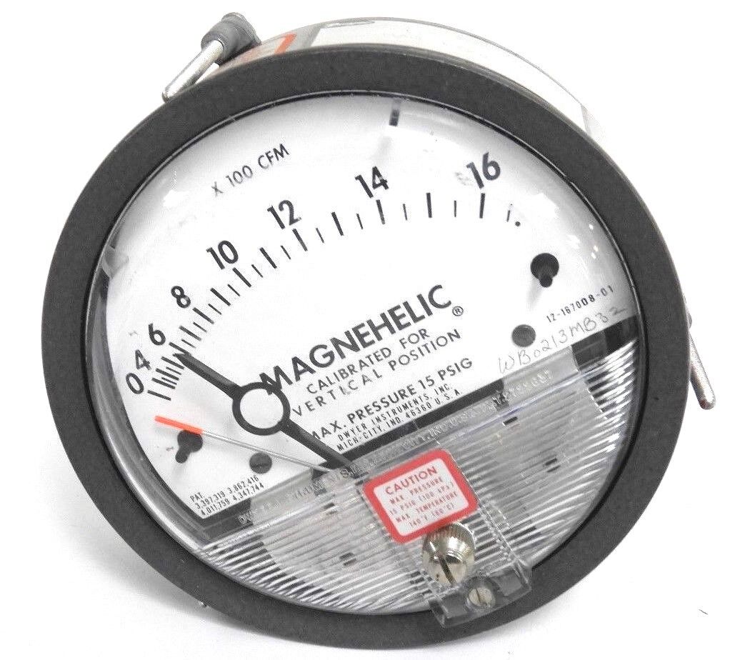DWYER 12-167002-01 PRESSURE GAUGE 15 PSIG 1216700201