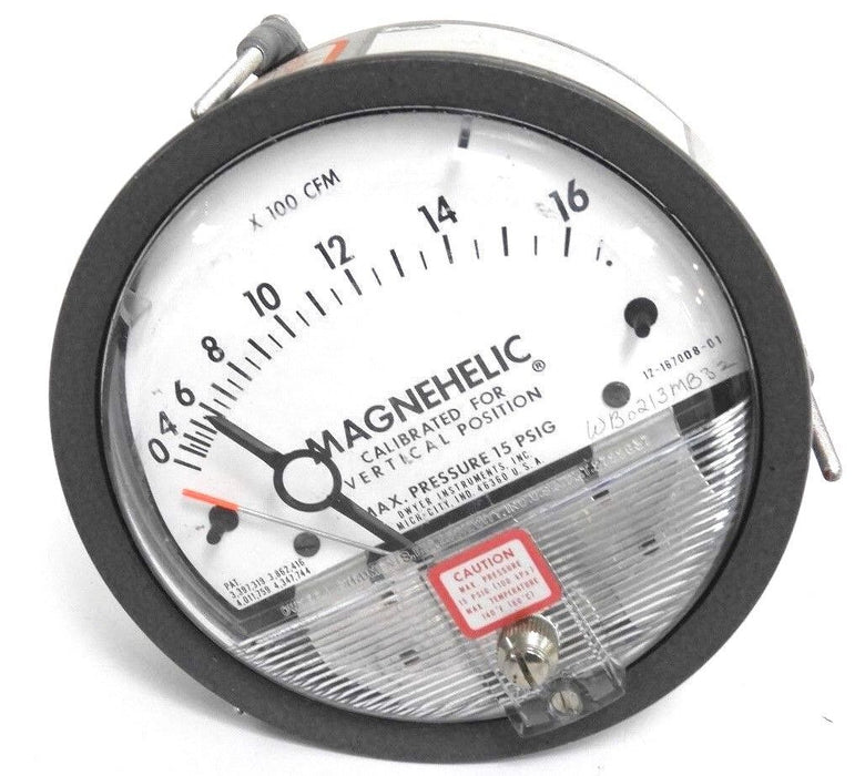 DWYER 12-167002-01 PRESSURE GAUGE 15 PSIG 1216700201