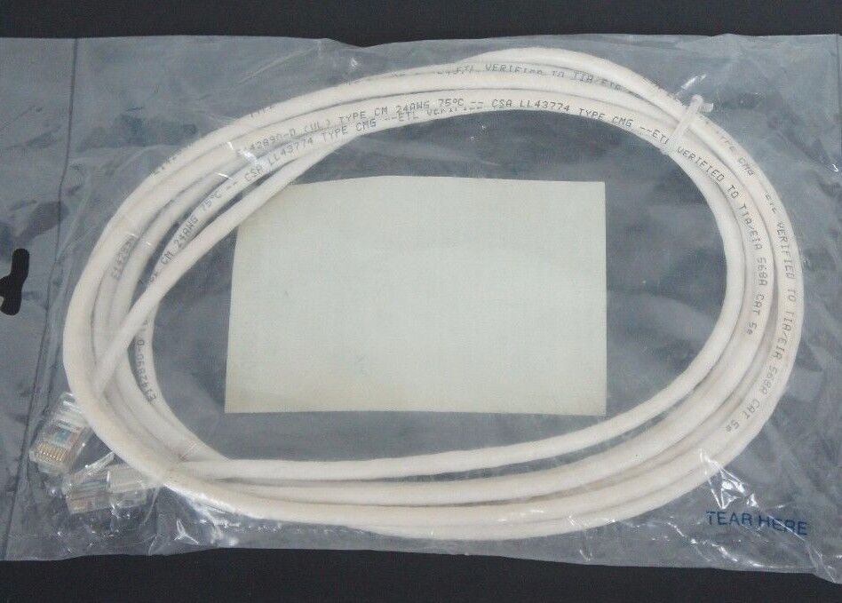 LOT OF 3 NEW GENERIC GC85E-W10 CATEGORY 5E PATCH CORD 10FT GC85EW10