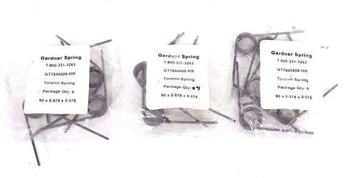 LOT OF 16 NEW GARDNER SPRING GT7840609-MR TORSION SPRINGS 90 X 0.678 X 0.078