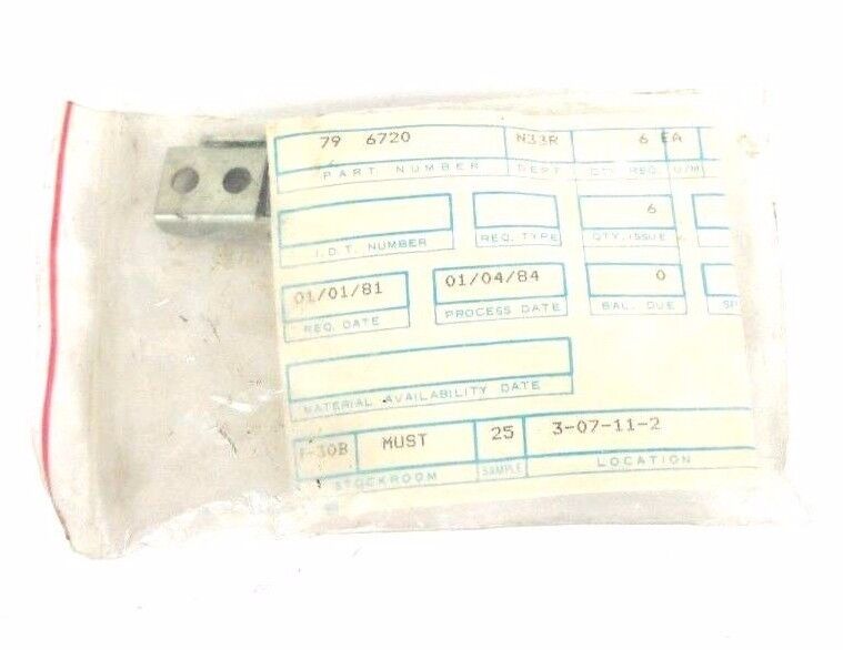 LOT OF 6 NEW EATON CUTLER HAMMER 79-6720 ACCESSORY BRACKETS 796720