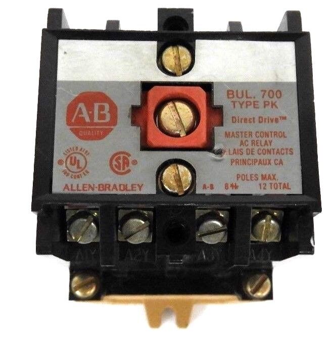 ALLEN BRADLEY 700-PK400A1 MASTER CONTROL AC RELAY SER. B 700PK400A1, 115-120V