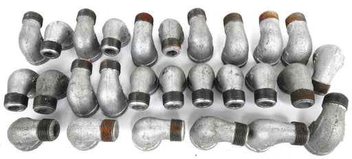 LOT OF 27 NEW GENERIC 3/4" GALVANIZED STREET ELBOWS