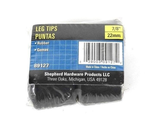PACK OF 4 NEW SHEPHERD 89127 RUBBER LEG TIPS 7/8" 22MM