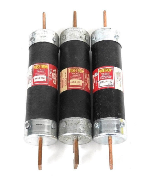 LOT OF 3 COOPER BUSSMANN FUSETRON FRS-R-150 DUAL-ELEMENT TIME-DELAY FUSES