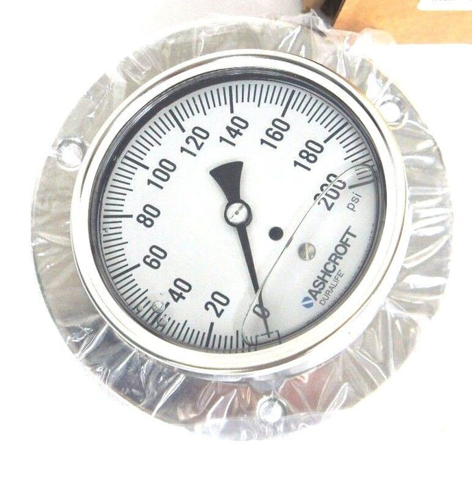 NIB ASHCROFT 35-1009-SWL-02B-200#-XFF GLYCERIN PRESSURE GAUGE  0-200PSI 3 1/2"