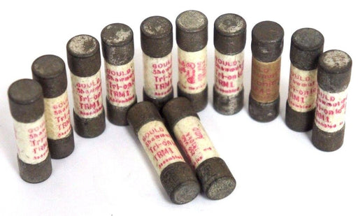 LOT OF 12 FERRAZ SHAWMUT TRM1 TRI-ONIC FUSES 250VAC, 1AMP