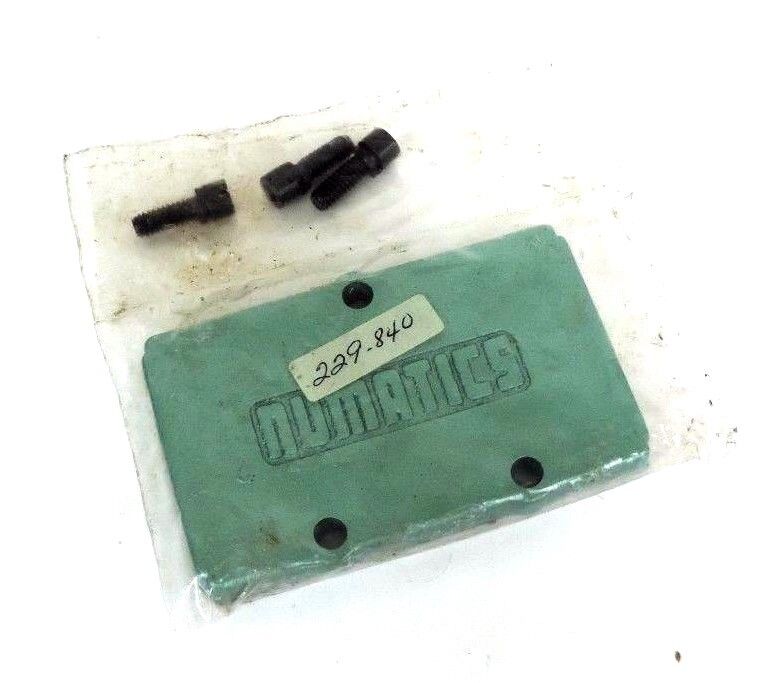 NEW NUMATICS 229-840 BLANK STATION PLATE KIT W/ SCREWS 229840