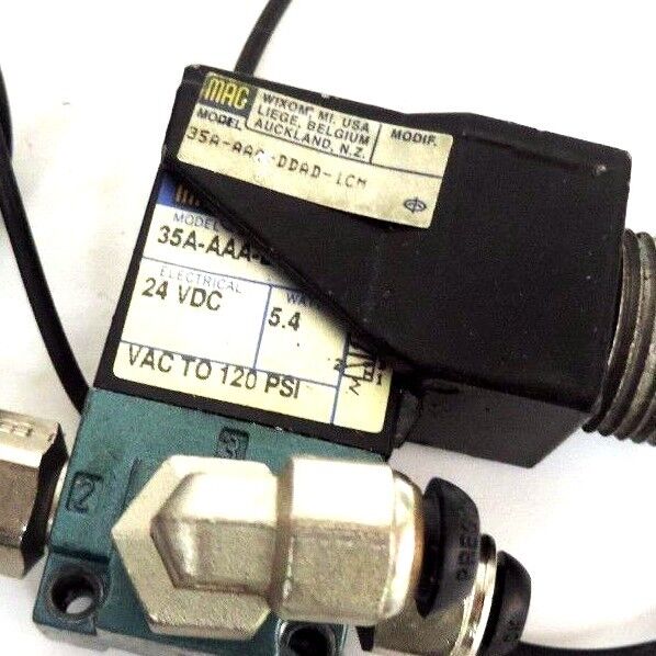 LOT OF 3 MAC VALVES 35A-AAA-DDAD-1CM SOLENOID VALVES 24VDC 5.4W