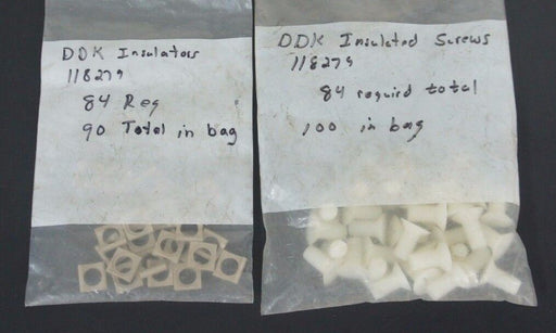 LOT OF 33 NEW DDK INSULATED SCREWS 118279 W/ 23 INSULATORS