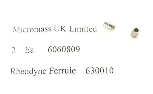 LOT OF 2 NEW MICROMASS WATERS 6060809 1/16" RHEODYNE FERRULE 630010