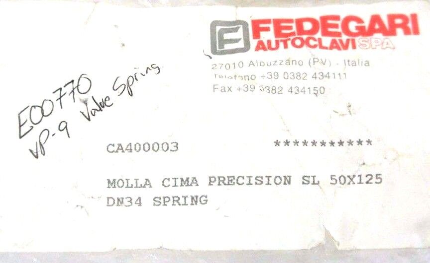 NEW FEDEGARI CA400003 MOLLA CIMA PRECISION SL 50X125 DD34 VALVE SPRING VP-9