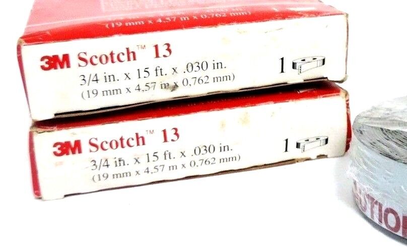 LOT OF 2 NIB SCOTCH 13 ELECTRICAL SEMI-CONDUCTING TAPE 3/4'' X 15FT X .030''