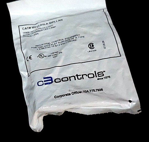 NEW C3 CONTROLS MFVL24LA-MPLLAR 16MM 24V AMBER PILOT LIGHT MFVL24LAMPLLAR