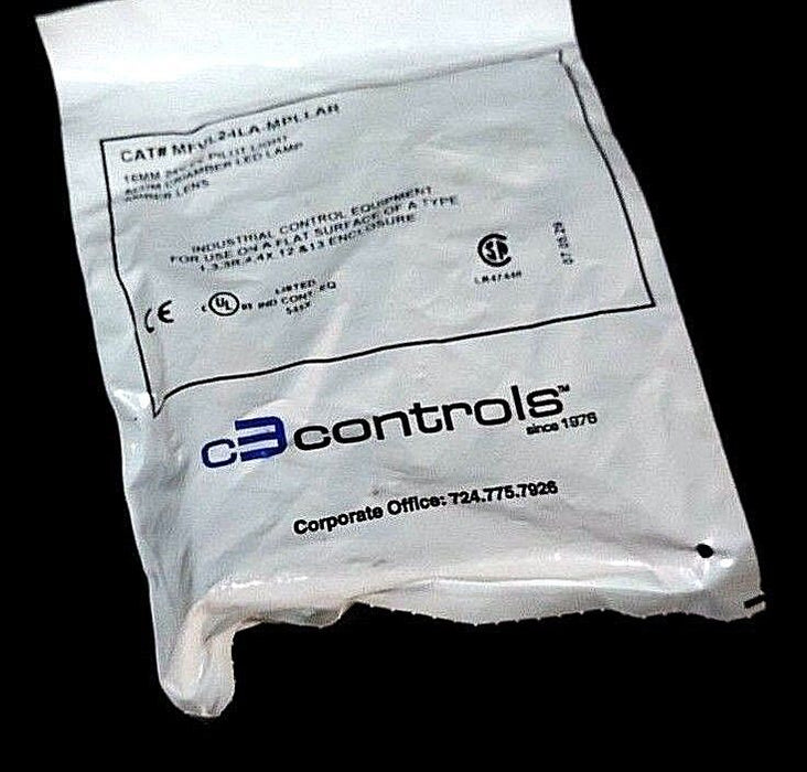 NEW C3 CONTROLS MFVL24LA-MPLLAR 16MM 24V AMBER PILOT LIGHT MFVL24LAMPLLAR