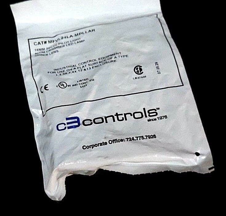 NEW C3 CONTROLS MFVL24LA-MPLLAR 16MM 24V AMBER PILOT LIGHT MFVL24LAMPLLAR