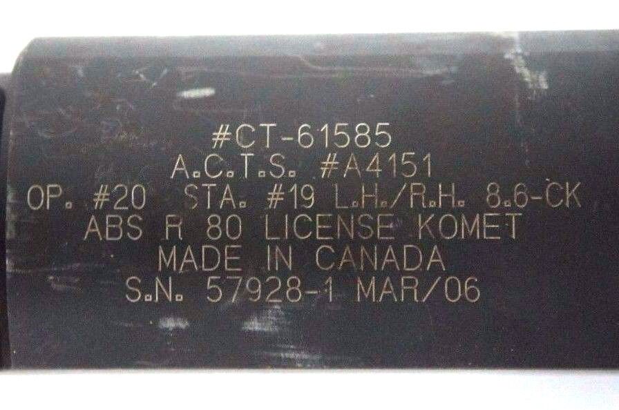 KOMET #CT-61585 TOOL ASSEMBLY ACTS #A4151 ABS R 80 OP. #20 STA. #19 LH/RH 8.6-CK