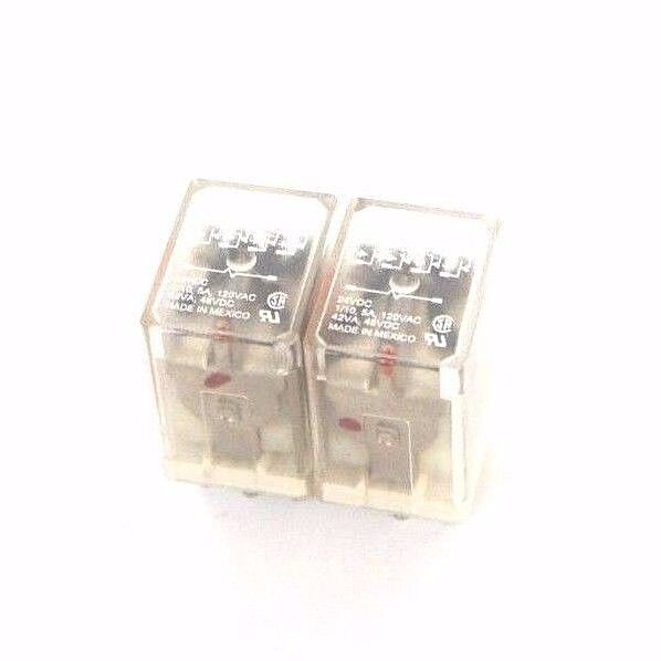 LOT OF 2 POTTER & BRUMFIELD KHU-17D11-24 RELAYS 24VDC, KHU17D1124