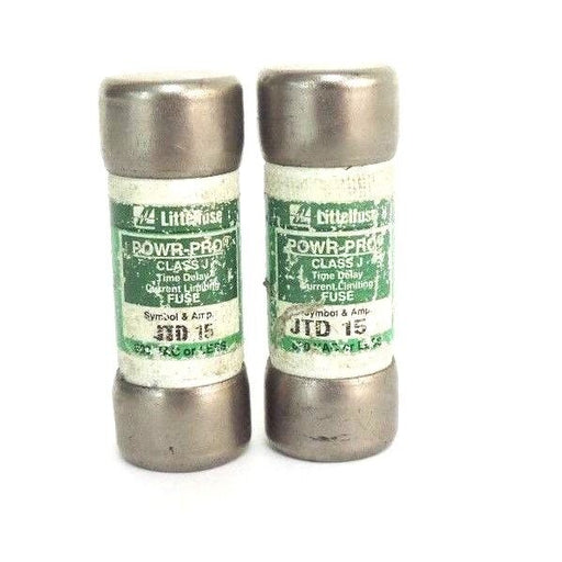 LOT OF 2 LITTELFUSE JTD 15 POWR-PRO CLASS J FUSES JTD15