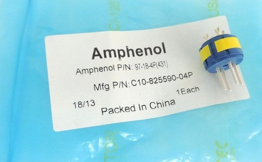 NEW AMPHENOL 97-18-4P CIRCULAR INSERT, PIN, 4WAY, SOLDER C10-825590-04P