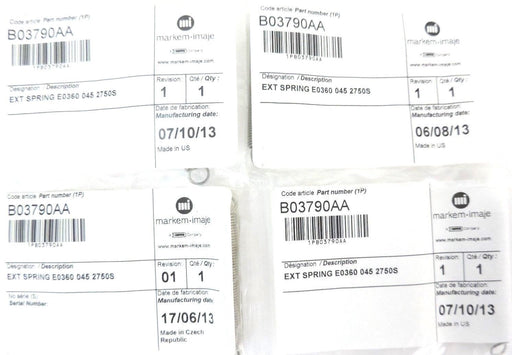 LOT OF 4 NEW MARKEM-IMAJE B03790AA EXT SPRINGS E0360 045 2750S