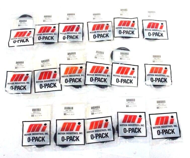 LOT OF 17 NEW MOTION INDUSTRIES 00619851 O-PACKS 125 BUNA (17 BAGS OF 5)