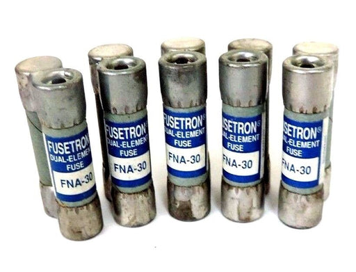 LOT OF 5 FUSETRON FNA-30 DUEL ELEMENT FUSES FNA30