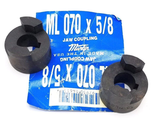 LOT OF 2 NEW MARTIN ML 070 X 5/8 JAW COUPLINGS