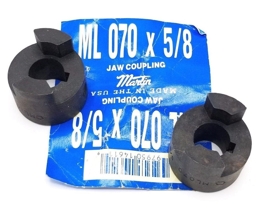 LOT OF 2 NEW MARTIN ML 070 X 5/8 JAW COUPLINGS