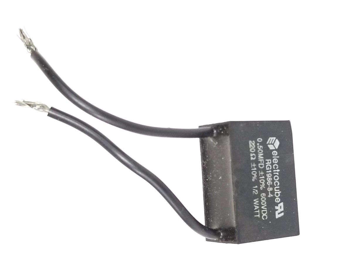 ELECTROCUBE RG1986-8-4 RC NETWORK .5MFD 600VDC 220OHM 1/2W 4IN LEAD WIRE