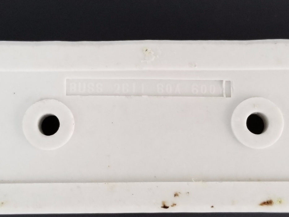 BUSSMANN 2611 CERAMIC FUSE BLOCK 60A, 600V