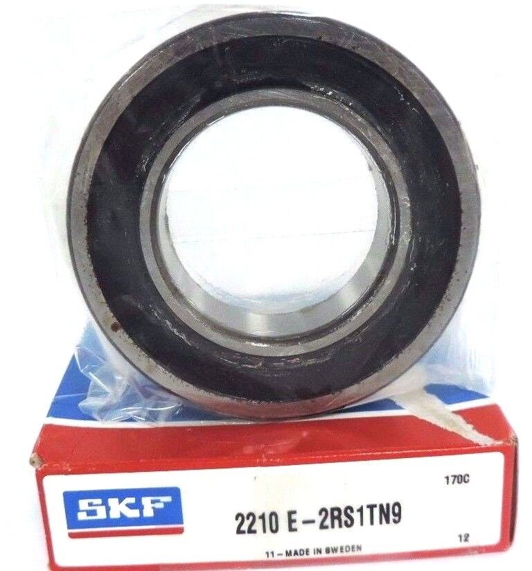 NIB SKF 2210-E-2RS1TN9 BALL BEARING SELF ALIGNING 50MM ID 90MM OD, 2210E2RS1TN9