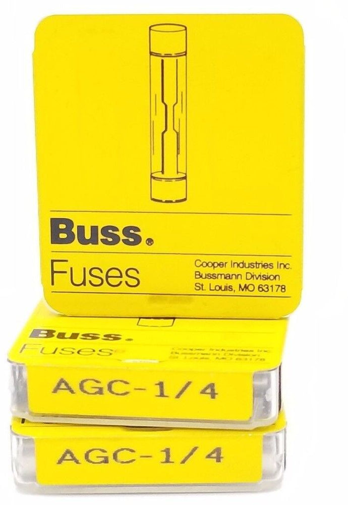 LOT OF 15 NEW BUSSMANN AGC-1-1/4 MINI FUSES 1 AMP, 250VAC, AGC114