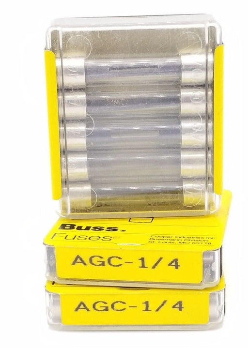 LOT OF 15 NEW BUSSMANN AGC-1-1/4 MINI FUSES 1 AMP, 250VAC, AGC114