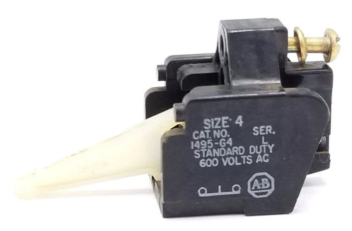 ALLEN BRADLEY 1495-G4 AUXILIARY CONTACT 1495G4, SER. L, SIZE 4