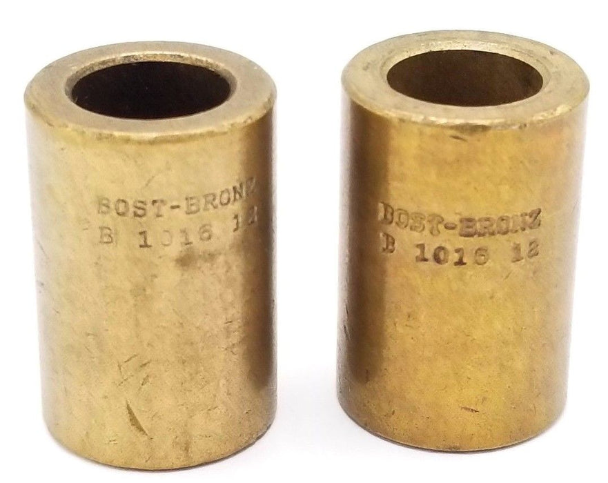 LOT OF 2 BOST-BRONZ B 1016 12 OIL IMPREGNATED SINTERED BRONZE BEARINGS B1016-12