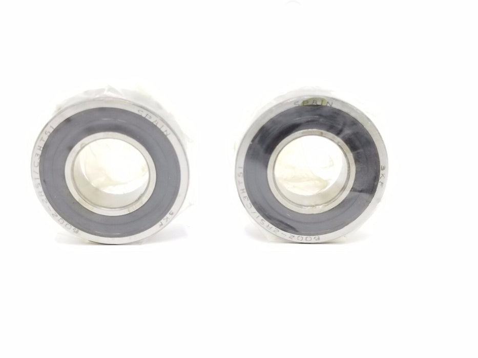 LOT OF 2 NEW SKF 6002-2RS1/C3HT51 BEARINGS 15X32X9MM, 60022RS1C3HT51