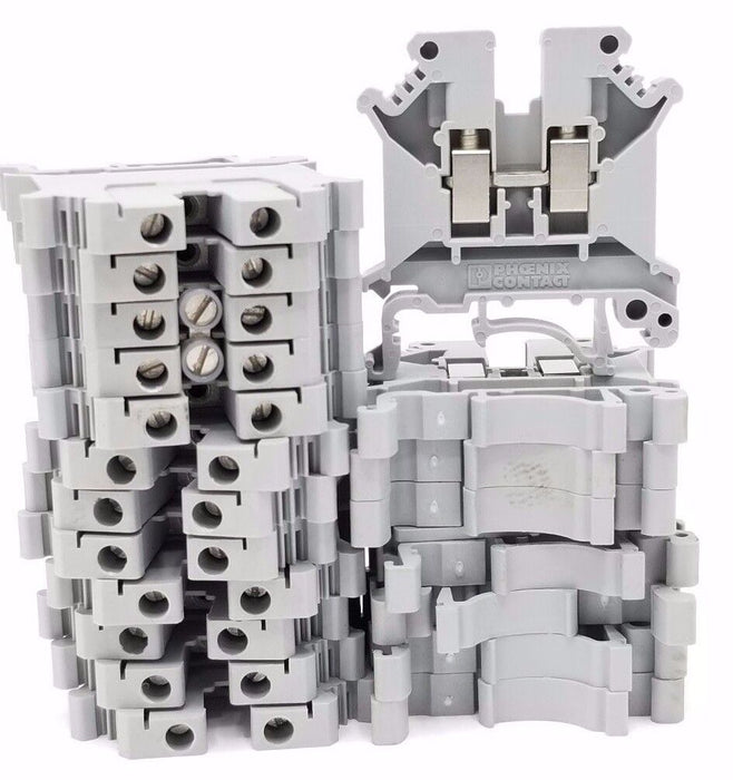 LOT OF 20 PHOENIX CONTACT UK5N TERMINAL BLOCKS 40AMP, 600V, UK-5-N