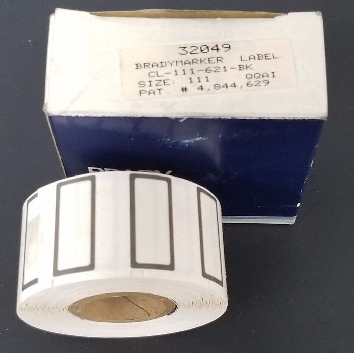 NIB BRADY 32049 BRADYMARKER LABEL CL-111-621-BK SIZE: 111, QTY: 500