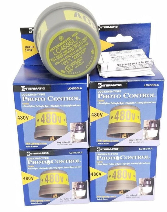 LOT OF 4 NIB INTERMATIC LC4535LA LOCKING-TYPE PHOTO CONTROL 480V