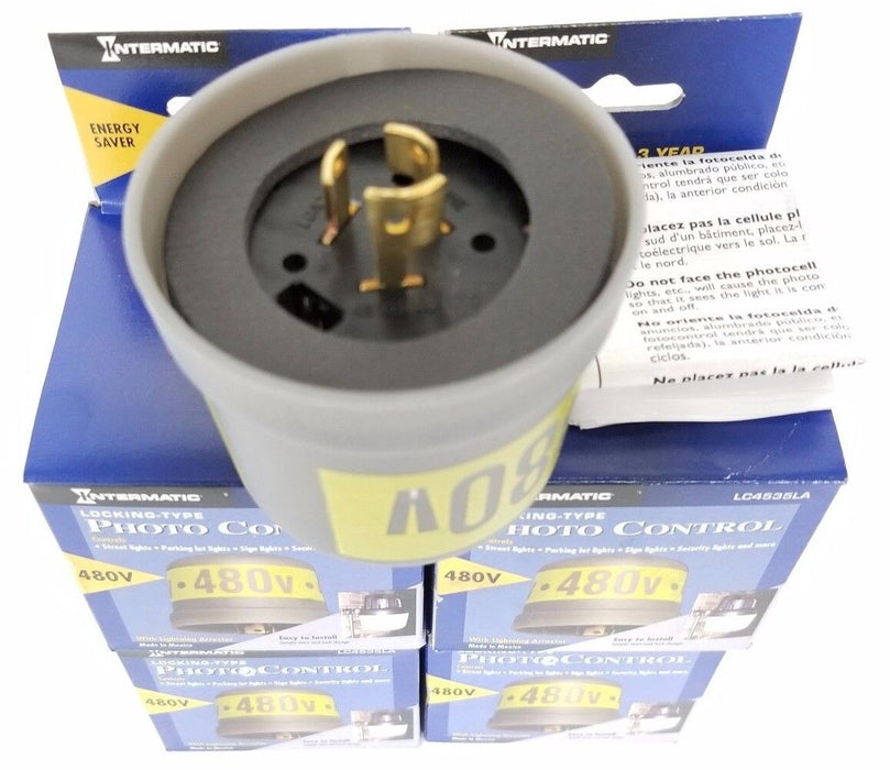 LOT OF 4 NIB INTERMATIC LC4535LA LOCKING-TYPE PHOTO CONTROL 480V