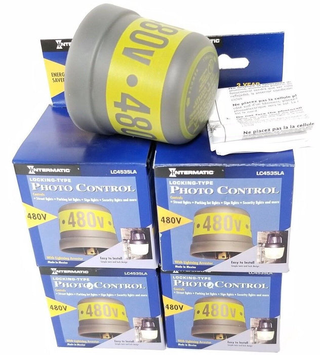 LOT OF 4 NIB INTERMATIC LC4535LA LOCKING-TYPE PHOTO CONTROL 480V