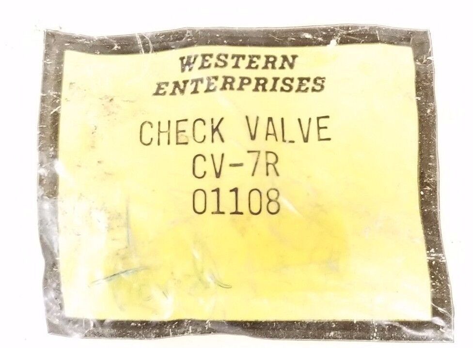 NEW WESTERN ENTERPRISES CV-7R CHECK VALVE CV7R