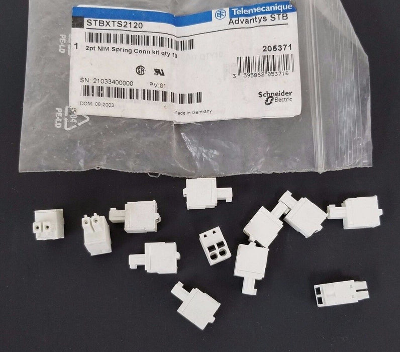 NEW TELEMECANIQUE STBXTS2120 ADVANTYS STB 2PT NIM SPRING CONN KIT QTY: 12