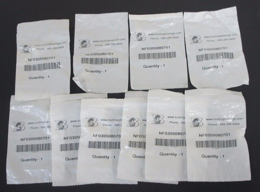 LOT OF 10 NEW BUNTING BREARINGS NF0305080701 INSERTS