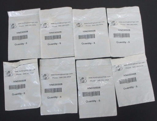 LOT OF 8 BUNTING BEARINGS NN030508 INSERTS 7 BAGS OF 5, 1 BAG OF 2 (37 TOTAL)