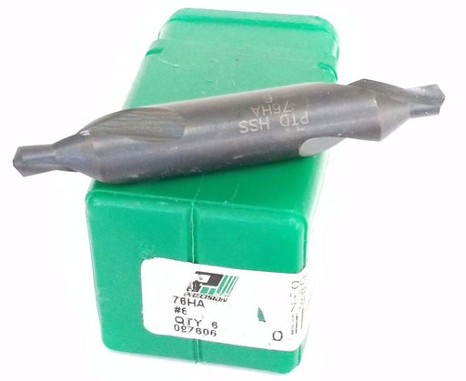 LOT OF 6 NEW PRECISION TWIST DRILL 097606.0356 STYLE: 76 HA, SIZE: 6, STELL HSS