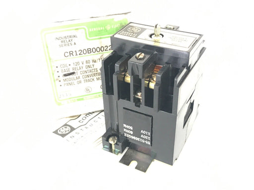 NEW GE GENERAL ELECTRIC CR120B00022 INDUSTRIAL RELAY SER. A, 120/110V COIL