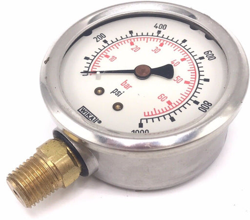 NEW WIKA 9692075 INDUSTRIAL GAUGE SIZE: 2.5'' 0-1000 PSI