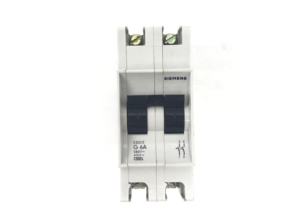 SIEMENS 5SQ12 G6A CIRCUIT BREAKER 2 POLE, 380-415V, 5SQ12G6A